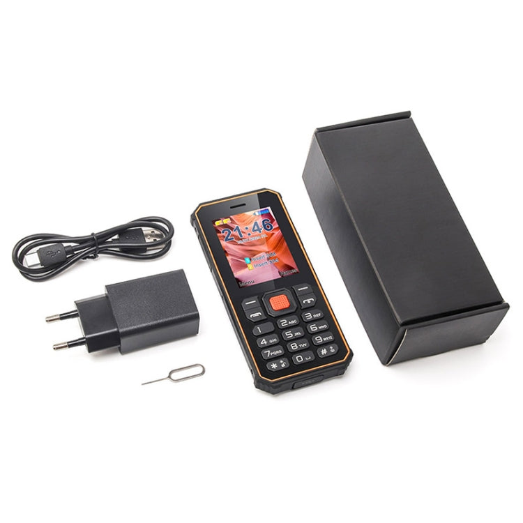 UNIWA S2 IP68 Rugged Keypad Phone, 2.4 inch Mediatek MT6261, 2500mAh Battery, 21 Keys, Network: 2G (Black+Orange) - Mega Discount Store LebanonLebanon