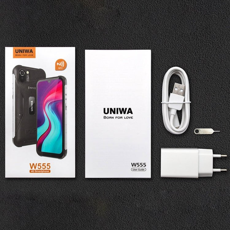 UNIWA W555 Rugged Phone, 3GB+32GB, Dual Rear Cameras, IP68 Waterproof Dustproof Shockproof, 5.71 inch Android 12.0 MTK6761 Quad Core up to 2.0GHz, Network: 4G, NFC, OTG, Global Version (Black) - Mega Discount Store LebanonLebanon