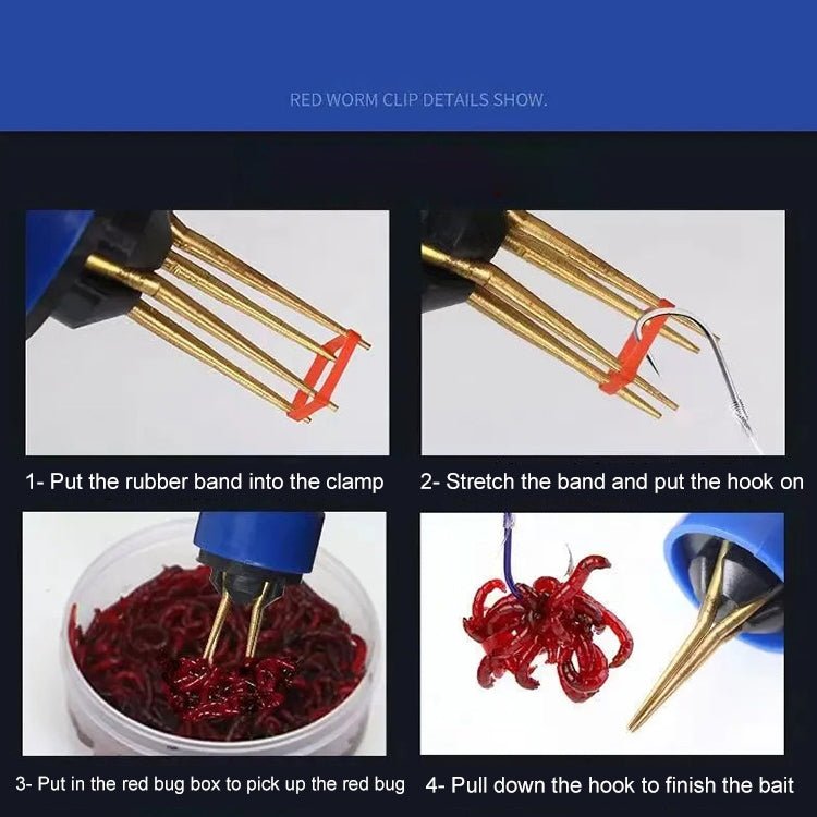 BEI WRH Red Worm Clip Hanging Bait Device Earthworm Live Bait Clip 1pc - Mega Discount Store LebanonLebanon