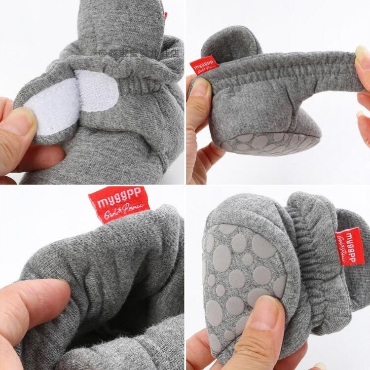 0 - 1 Year Old Spring and Autumn Knitted Baby Shoes Warm Toddler Cotton Shoes, Size:Inner Length 12cm(White Stars) - Mega Discount Store LebanonLebanon