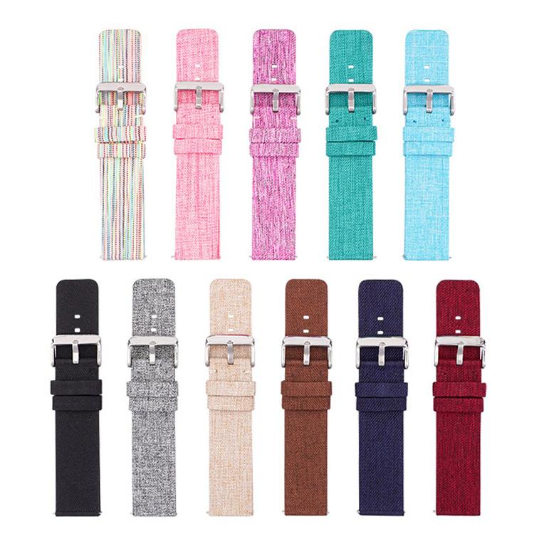 12mm Stainless Steel Pin Buckle Nylon Woven Canvas Watch Band(Light Grey Silver) - Mega Discount Store LebanonLebanon