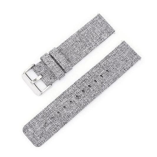 14mm Stainless Steel Pin Buckle Nylon Woven Canvas Watch Band(Light Grey Silver) - Mega Discount Store LebanonLebanon