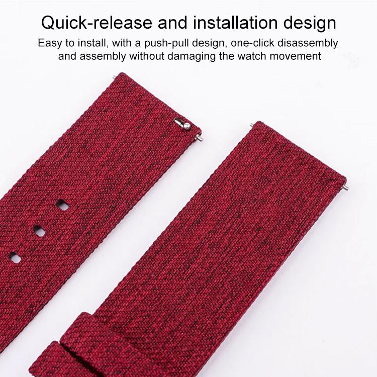 14mm Stainless Steel Pin Buckle Nylon Woven Canvas Watch Band(Light Grey Silver) - Mega Discount Store LebanonLebanon