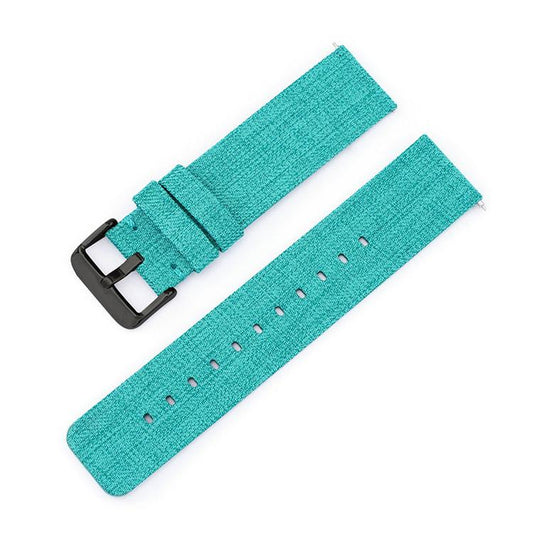 18mm Stainless Steel Pin Buckle Nylon Woven Canvas Watch Band(Green Black) - Mega Discount Store LebanonLebanon