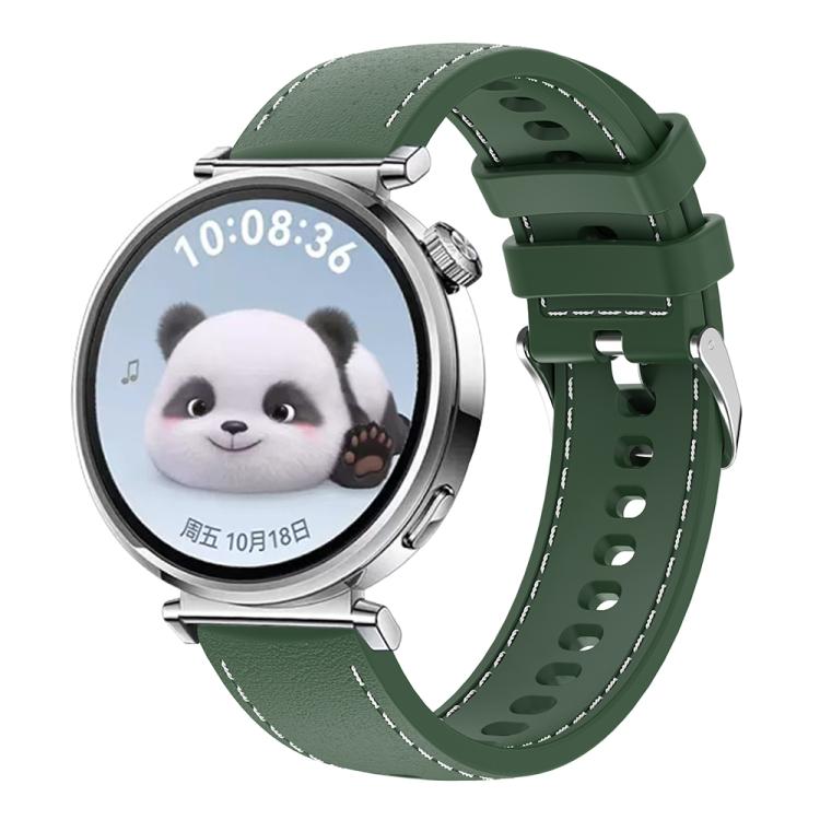 18mm Stitched Silicone Watch Band(Army Green) - Mega Discount Store LebanonLebanon