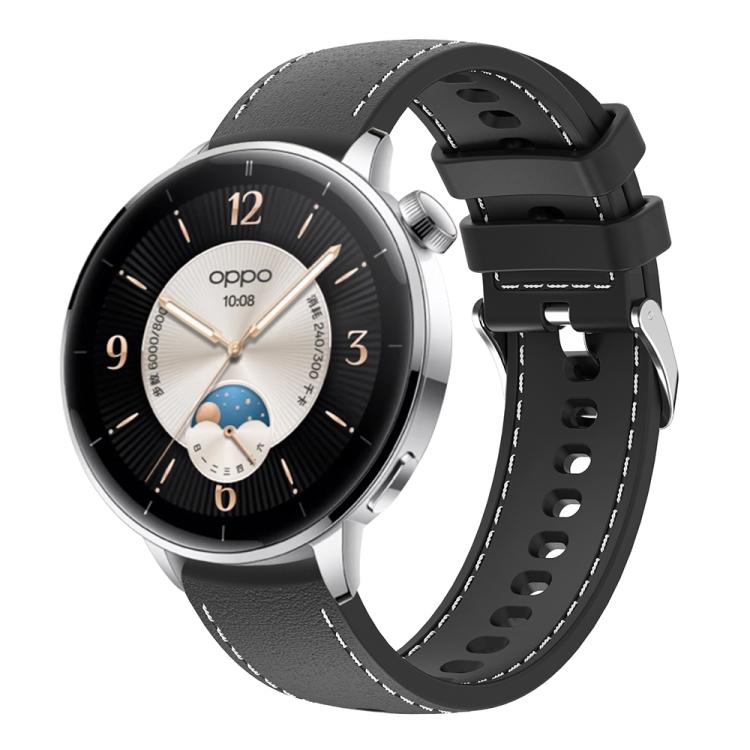 18mm Stitched Silicone Watch Band(Black) - Mega Discount Store LebanonLebanon