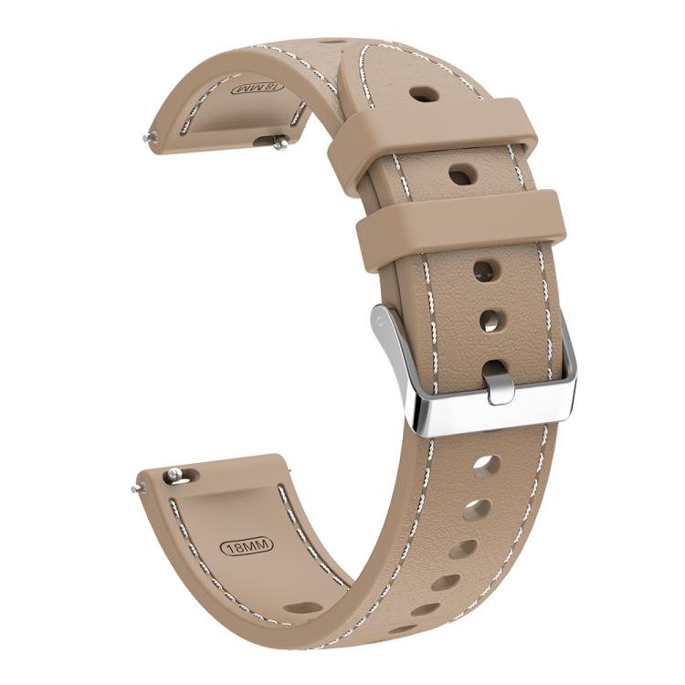 18mm Stitched Silicone Watch Band(Desert Silver) - Mega Discount Store LebanonLebanon