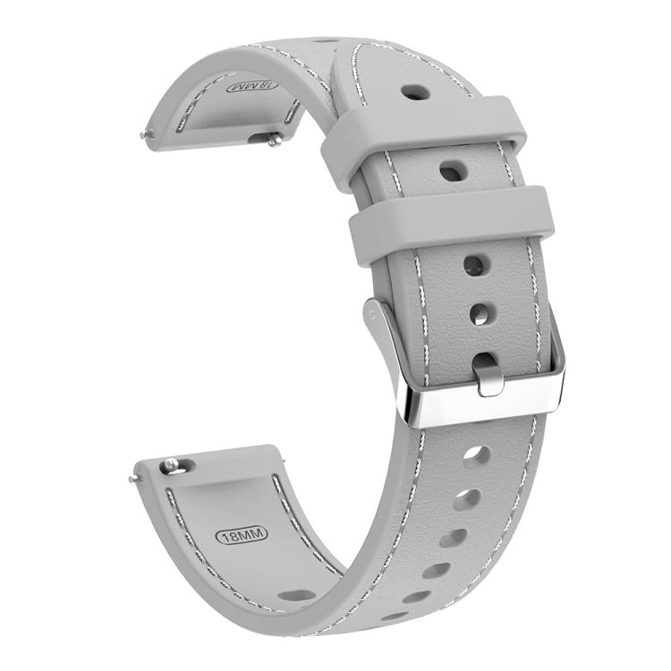 18mm Stitched Silicone Watch Band(Gray) - Mega Discount Store LebanonLebanon