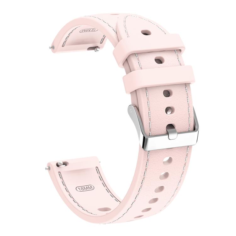 18mm Stitched Silicone Watch Band(Pink) - Mega Discount Store LebanonLebanon