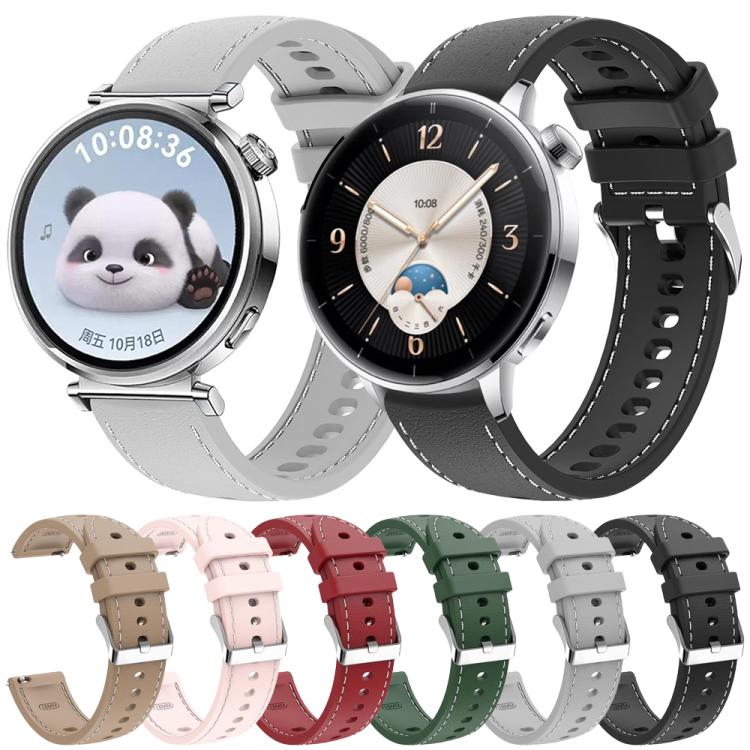 18mm Stitched Silicone Watch Band(Pink) - Mega Discount Store LebanonLebanon