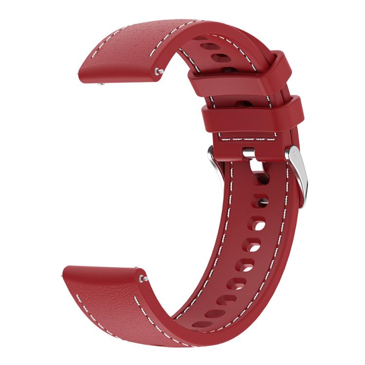 18mm Stitched Silicone Watch Band(Wine Red) - Mega Discount Store LebanonLebanon