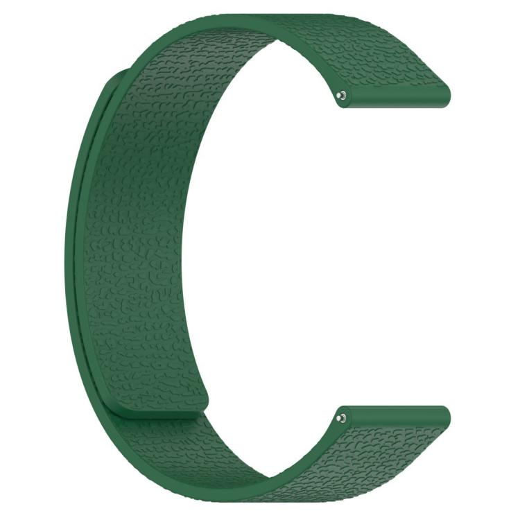 18mm xDfind Flat Head Litchi Texture Magnetic Silicone Watch Band(Dark Green) - Mega Discount Store LebanonLebanon