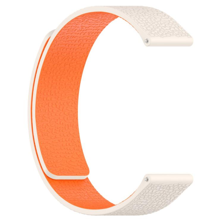 18mm xDfind Flat Head Litchi Texture Magnetic Silicone Watch Band(Starlight Orange) - Mega Discount Store LebanonLebanon