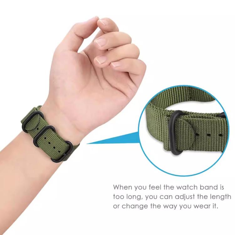 18mm xDfind Ring Buckle Nylon Canvas Watch Band(Black) - Mega Discount Store LebanonLebanon