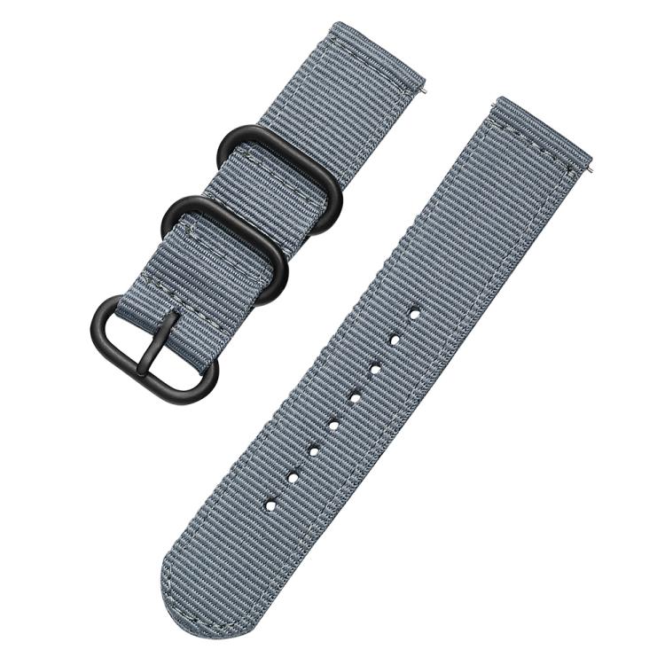 18mm xDfind Ring Buckle Nylon Canvas Watch Band(Grey) - Mega Discount Store LebanonLebanon