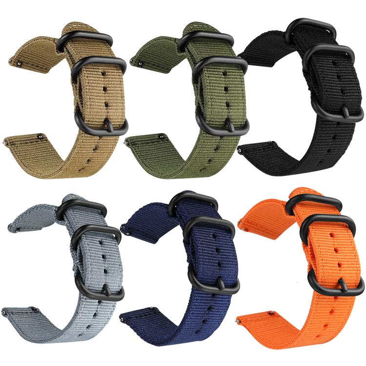 18mm xDfind Ring Buckle Nylon Canvas Watch Band(Grey) - Mega Discount Store LebanonLebanon