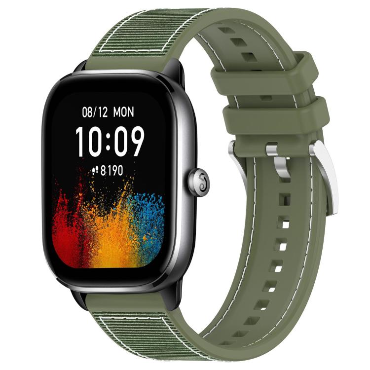 20mm For Amazfit GTS4 Mini / GTS 3 / GTS 2 xDfind Hybrid Nylon Braid Silicone Watch Band(Green) - Mega Discount Store LebanonLebanon