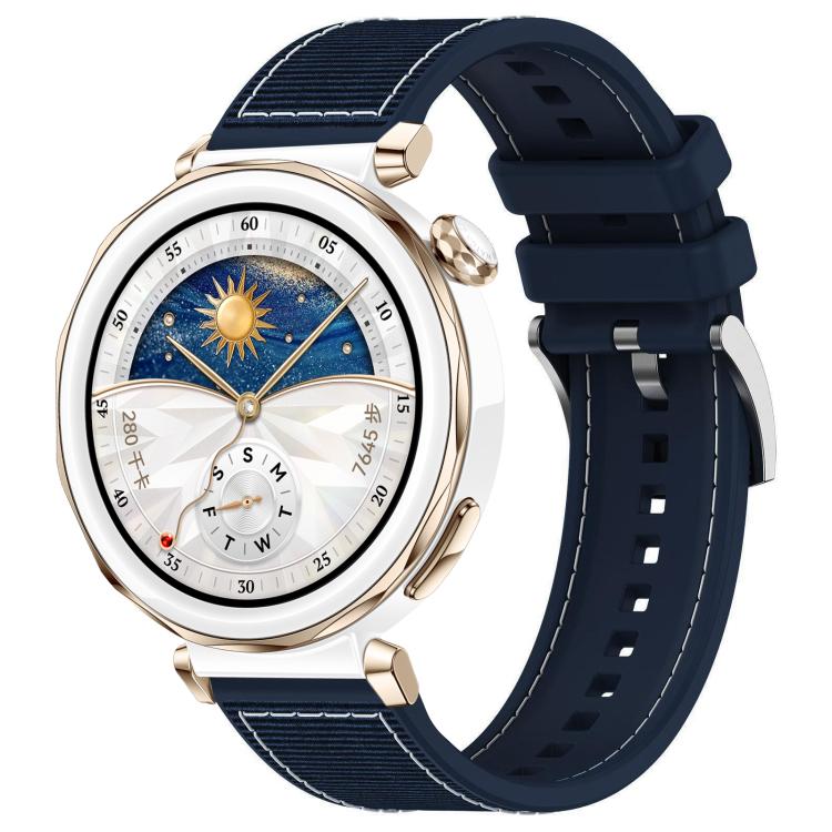 22mm For Huawei Watch GT5/GT5 Pro/4/4 Pro xDfind Hybrid Nylon Braid Silicone Watch Band(Midnight Blue) - Mega Discount Store LebanonLebanon