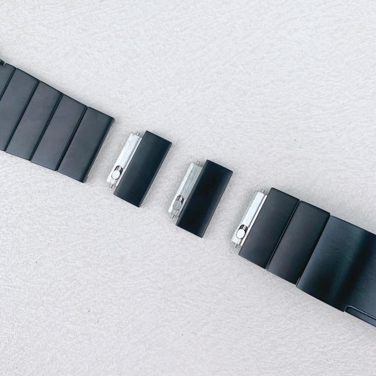 22mm One - beads Side - detachable Buckle Stainless Steel Watch Band(Black) - Mega Discount Store LebanonLebanon