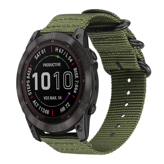 22mm xDfind Ring Buckle Nylon Canvas Watch Band(Army Green) - Mega Discount Store LebanonLebanon