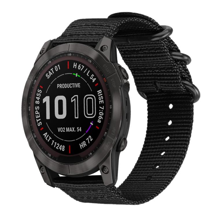 22mm xDfind Ring Buckle Nylon Canvas Watch Band(Black) - Mega Discount Store LebanonLebanon