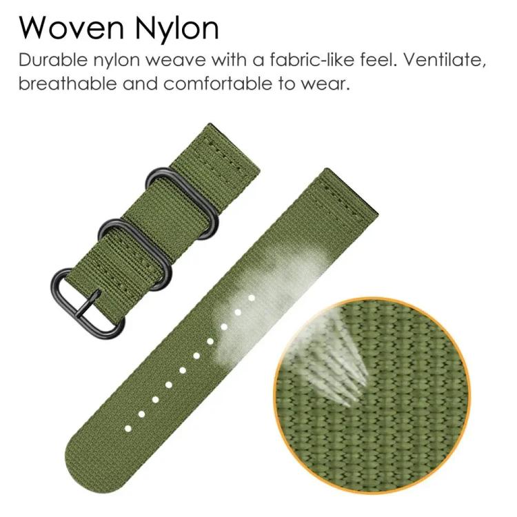 22mm xDfind Ring Buckle Nylon Canvas Watch Band(Grey) - Mega Discount Store LebanonLebanon