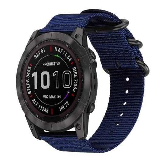 22mm xDfind Ring Buckle Nylon Canvas Watch Band(Midnight Blue) - Mega Discount Store LebanonLebanon