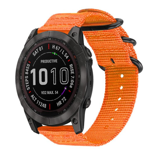 22mm xDfind Ring Buckle Nylon Canvas Watch Band(Orange) - Mega Discount Store LebanonLebanon