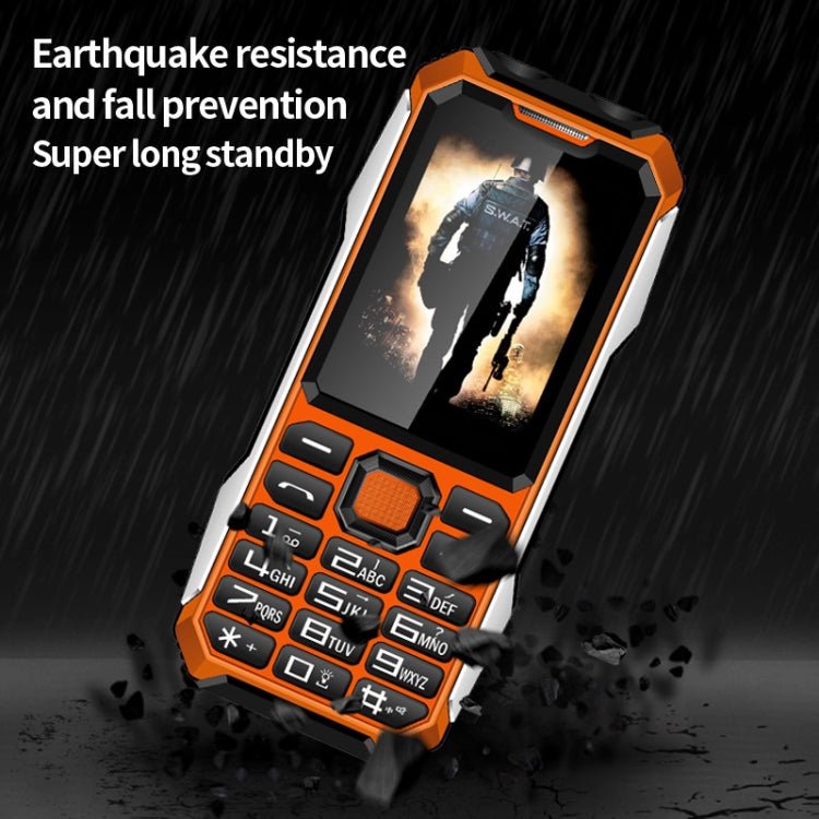 A6 4G Full Network Triple Proofing Elder Phone, Waterproof Shockproof Dustproof, 6800mAh Battery, 2.4 inch, 21 Keys, LED Flashlight, FM, SOS, Dual SIM, Network: 4G(Black) - Mega Discount Store LebanonLebanon