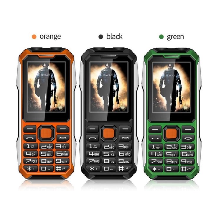 A6 4G Full Network Triple Proofing Elder Phone, Waterproof Shockproof Dustproof, 6800mAh Battery, 2.4 inch, 21 Keys, LED Flashlight, FM, SOS, Dual SIM, Network: 4G(Black) - Mega Discount Store LebanonLebanon