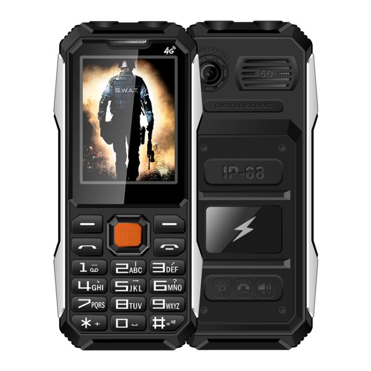 A6 4G Full Network Triple Proofing Elder Phone, Waterproof Shockproof Dustproof, 6800mAh Battery, 2.4 inch, 21 Keys, LED Flashlight, FM, SOS, Dual SIM, Network: 4G(Black) - Mega Discount Store LebanonLebanon