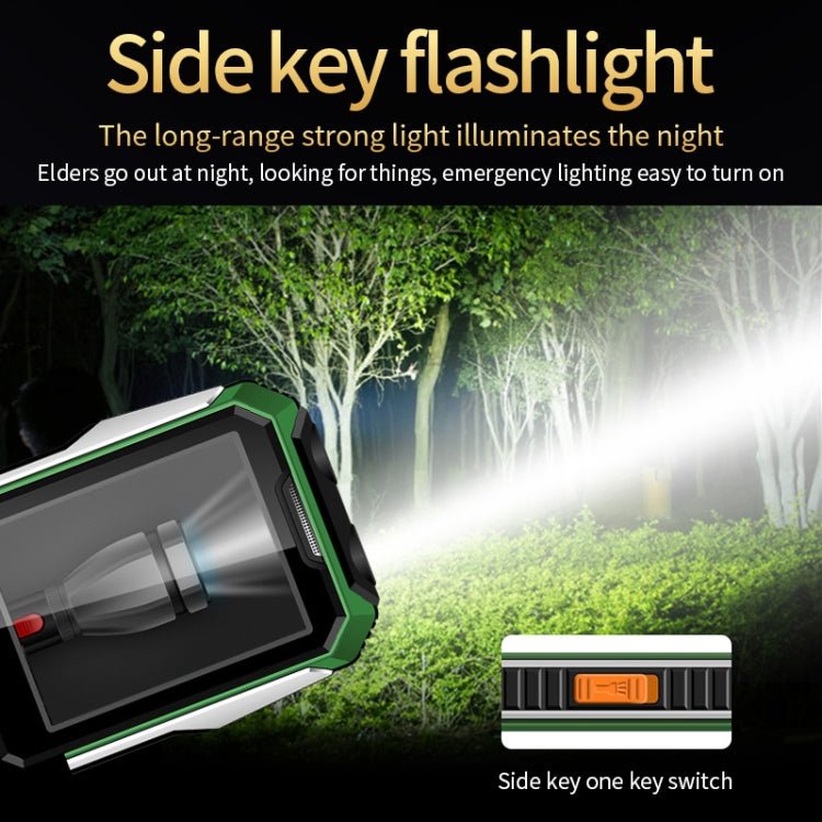 A6 Triple Proofing Elder Phone, Waterproof Shockproof Dustproof, 6800mAh Battery, 2.4 inch, 21 Keys, Bluetooth, LED Flashlight, FM, SOS, Dual SIM, Network: 2G(Black) - Mega Discount Store LebanonLebanon