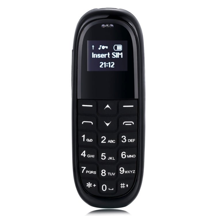 AIEK KK1 Mini Mobile Phone, English Keyboard, Hands Free Bluetooth Dialer Headphone, MTK6261DA, Anti - Lost, Single SIM, Network: 2G(Black) - Mega Discount Store LebanonLebanon