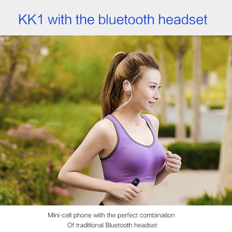 AIEK KK1 Mini Mobile Phone, English Keyboard, Hands Free Bluetooth Dialer Headphone, MTK6261DA, Anti - Lost, Single SIM, Network: 2G(Black) - Mega Discount Store LebanonLebanon