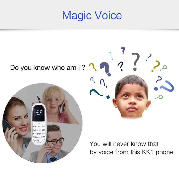 AIEK KK1 Mini Mobile Phone, English Keyboard, Hands Free Bluetooth Dialer Headphone, MTK6261DA, Anti - Lost, Single SIM, Network: 2G(Black) - Mega Discount Store LebanonLebanon