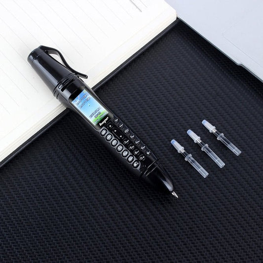 AK007 Mobile Phone, Multifunctional Remote Noise Reduction Back - clip Recording Pen with 0.96 inch Color Screen, Dual SIM Dual Standby, Support Bluetooth, GSM, LED Light, Handwriting(Black) - Mega Discount Store LebanonLebanon