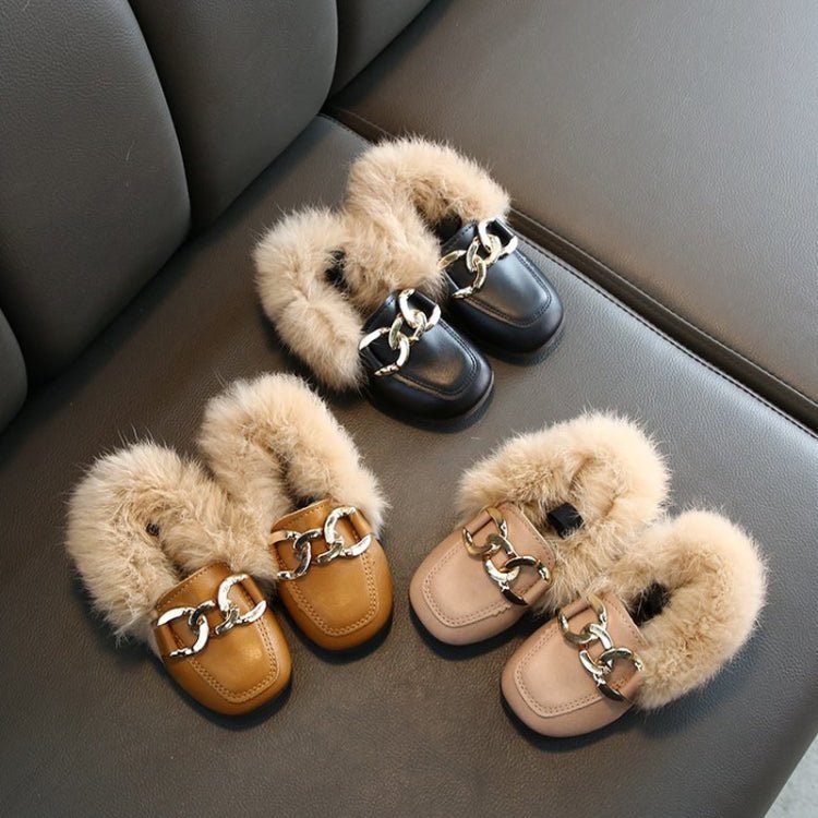 Autumn And Winter Plush Shoes Peas Shoes For Children, Size: 23 Yards 14.5cm(Yellow) - Mega Discount Store LebanonLebanon