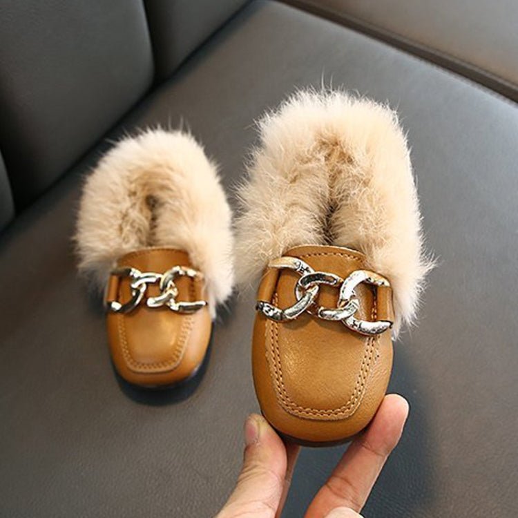 Autumn And Winter Plush Shoes Peas Shoes For Children, Size: 25 Yards 15.5cm(Yellow) - Mega Discount Store LebanonLebanon