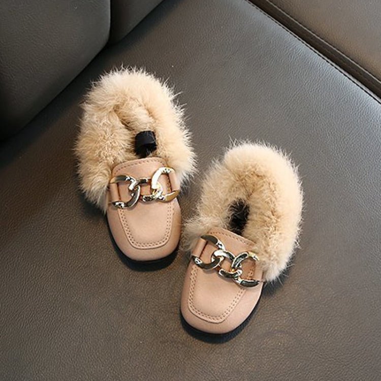 Autumn And Winter Plush Shoes Peas Shoes For Children, Size: 30 Yards 18cm(Pink) - Mega Discount Store LebanonLebanon