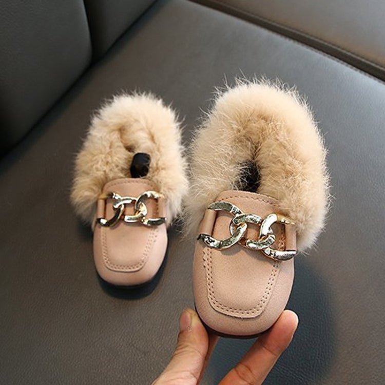 Autumn And Winter Plush Shoes Peas Shoes For Children, Size: 31 Yards 18.6cm(Pink) - Mega Discount Store LebanonLebanon