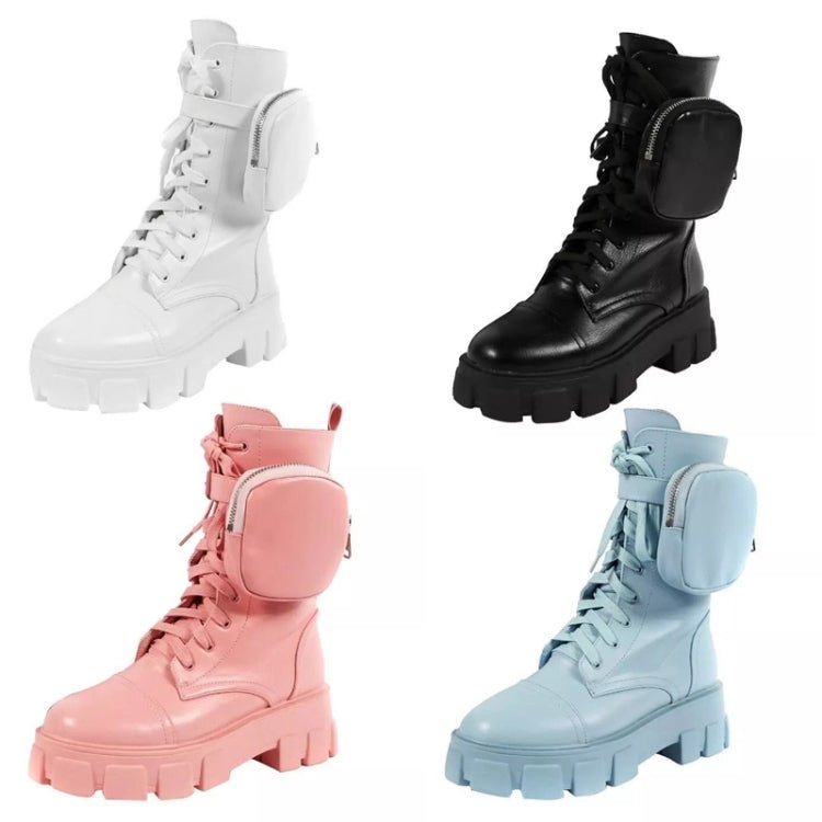 Autumn and Winter Retro Thick - soled Muffin Heel Martin Boots, Size: 41(White) - Mega Discount Store LebanonLebanon