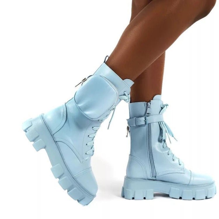 Autumn and Winter Retro Thick - soled Muffin Heel Martin Boots, Size: 41(White) - Mega Discount Store LebanonLebanon