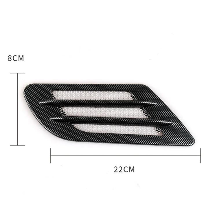 BEI WRH 2 PCS Euro Style Metal Decorative Air Flow Intake Turbo Bonnet Hood Side Vent Grille Cover with Self - adhesive Sticker(Black) - Mega Discount Store LebanonLebanon
