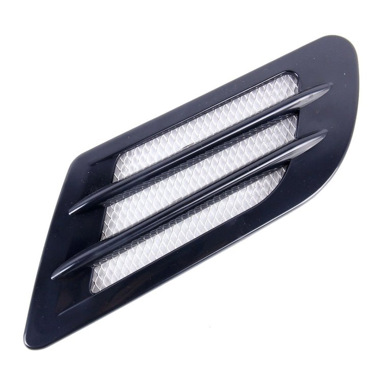 BEI WRH 2 PCS Euro Style Metal Decorative Air Flow Intake Turbo Bonnet Hood Side Vent Grille Cover with Self - adhesive Sticker(Black) - Mega Discount Store LebanonLebanon