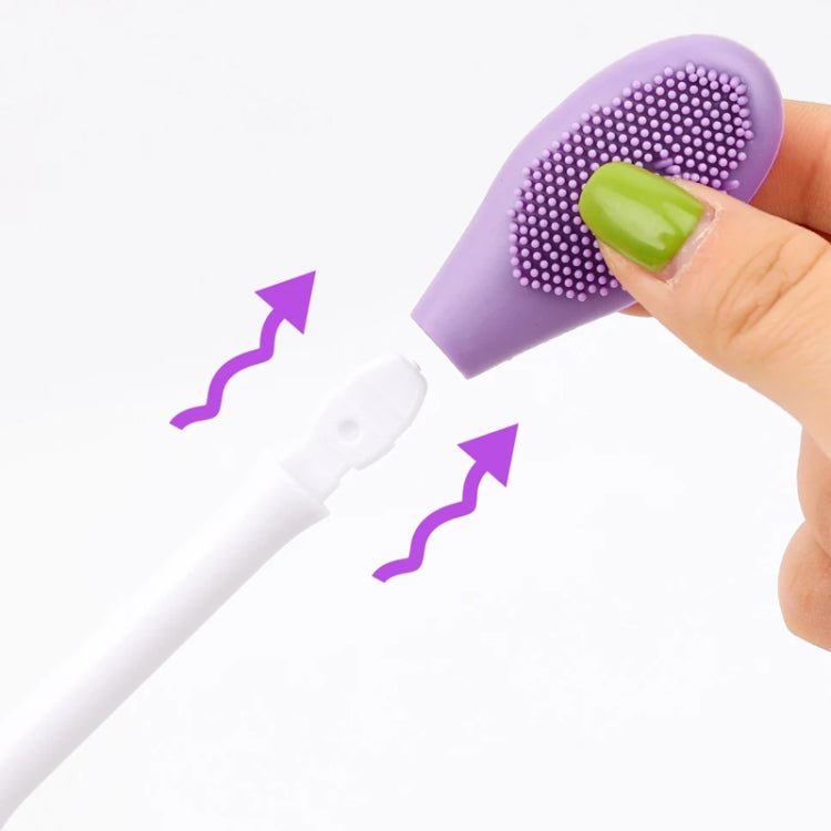 BEI WRH 2pcs Dual Head Silicone Face Mask Brush Face Cleansing Massage Brush Mud Mask Applicator(Purple) - Mega Discount Store LebanonLebanon
