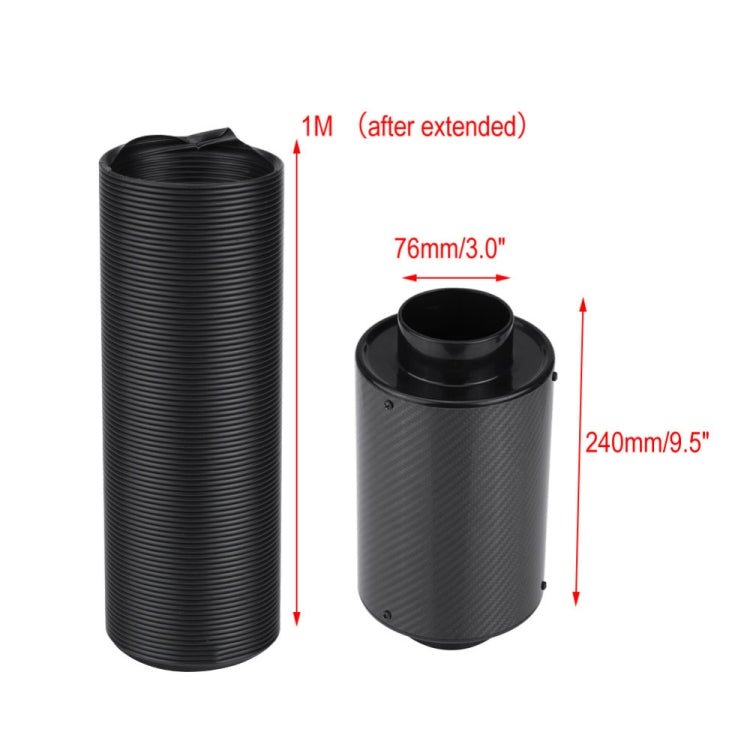BEI WRH Carbon Fiber Air Intake Bellows Air Filter Kit Car Modification(Without Turbo Fan) - Mega Discount Store LebanonLebanon