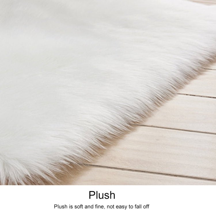 BEI WRH Luxury Rectangle Square Soft Artificial Wool Sheepskin Fluffy Rug Fur Carpet, Size:55x55cm(Dark Blue) - Mega Discount Store LebanonLebanon