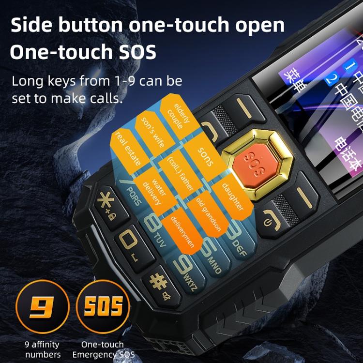 BEI WRH Q7+ 4G Elder Keypad Rugged Phone, 1.77 inch, 16800mAh, 21 Keys, SOS, FM, Network: 4G, Dual SIM (Green) - Mega Discount Store LebanonLebanon