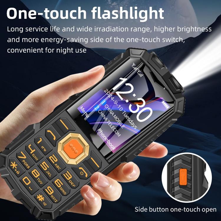 BEI WRH Q7+ 4G Elder Keypad Rugged Phone, 1.77 inch, 16800mAh, 21 Keys, SOS, FM, Network: 4G, Dual SIM (Green) - Mega Discount Store LebanonLebanon