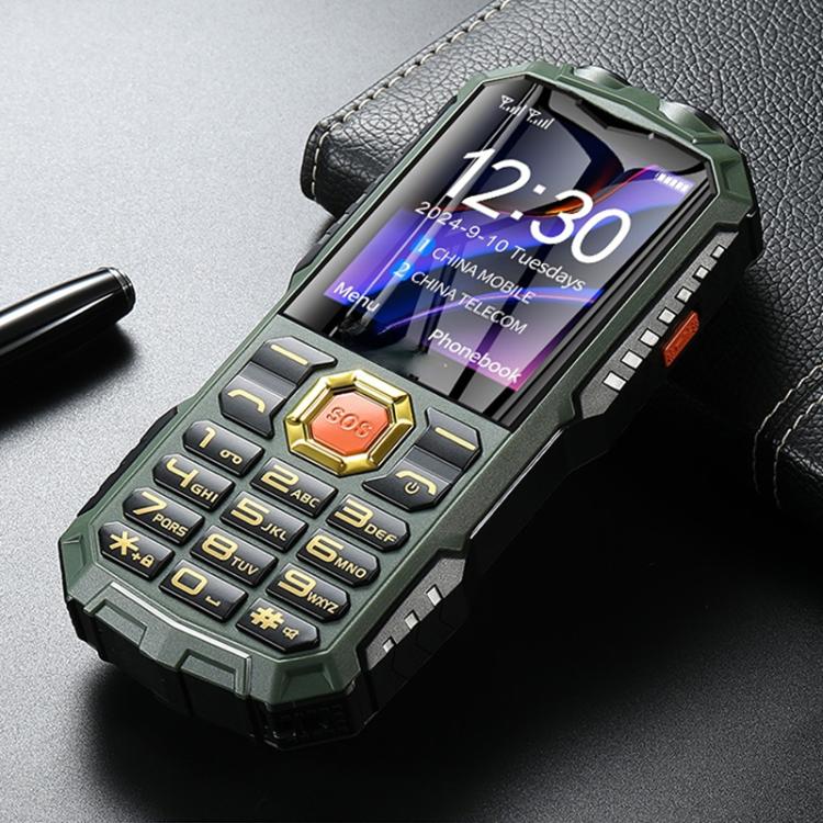 BEI WRH Q7+ 4G Elder Keypad Rugged Phone, 1.77 inch, 16800mAh, 21 Keys, SOS, FM, Network: 4G, Dual SIM (Green) - Mega Discount Store LebanonLebanon